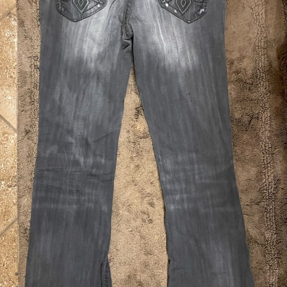 MEK distressed bootcut jeans (small rip) - Picture 3 of 6